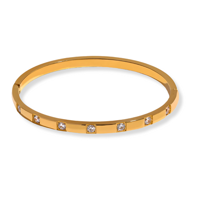 Gouden Luxe Zirkonia Bangle Armband Dames