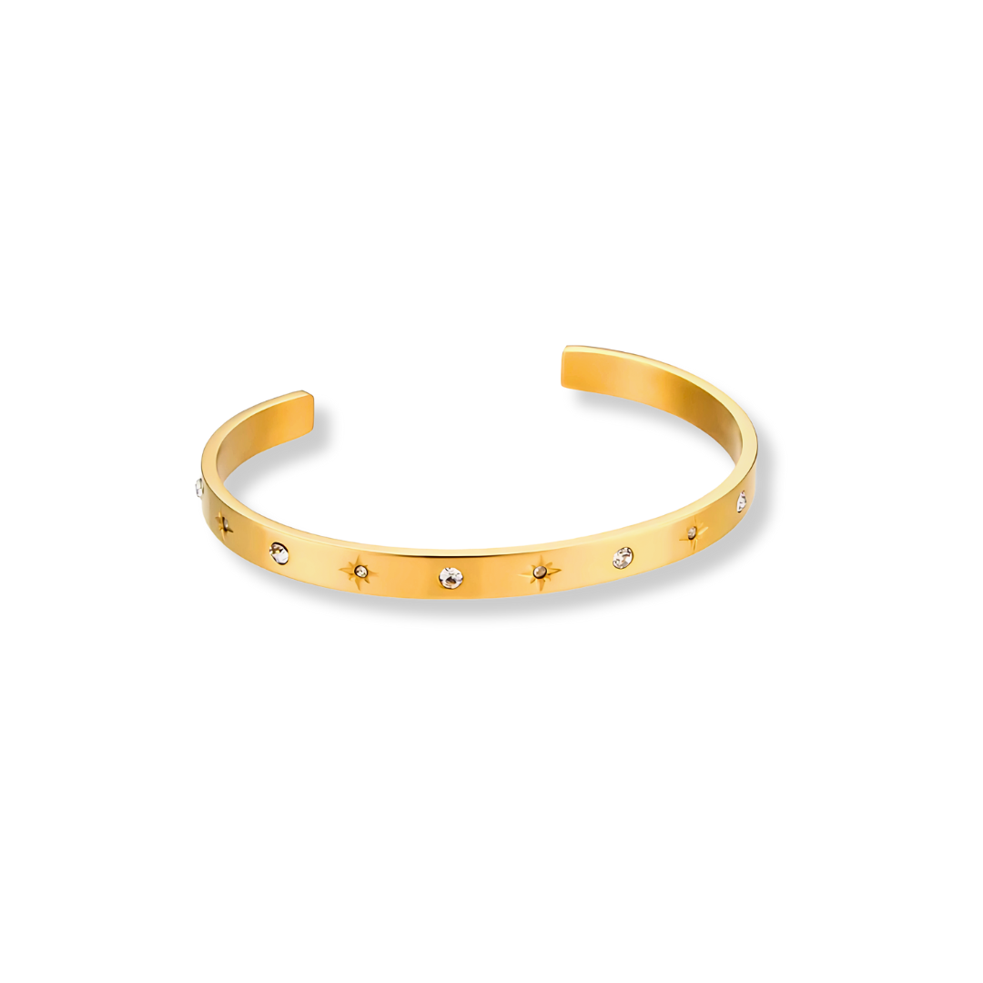 Gouden Kristal Bangle Armband Dames