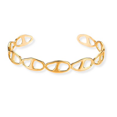 Gouden Organische Cuff Armband Dames