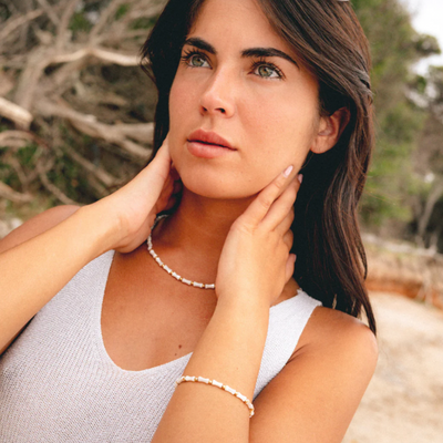 Gouden Bamboe Kralen Armband Dames
