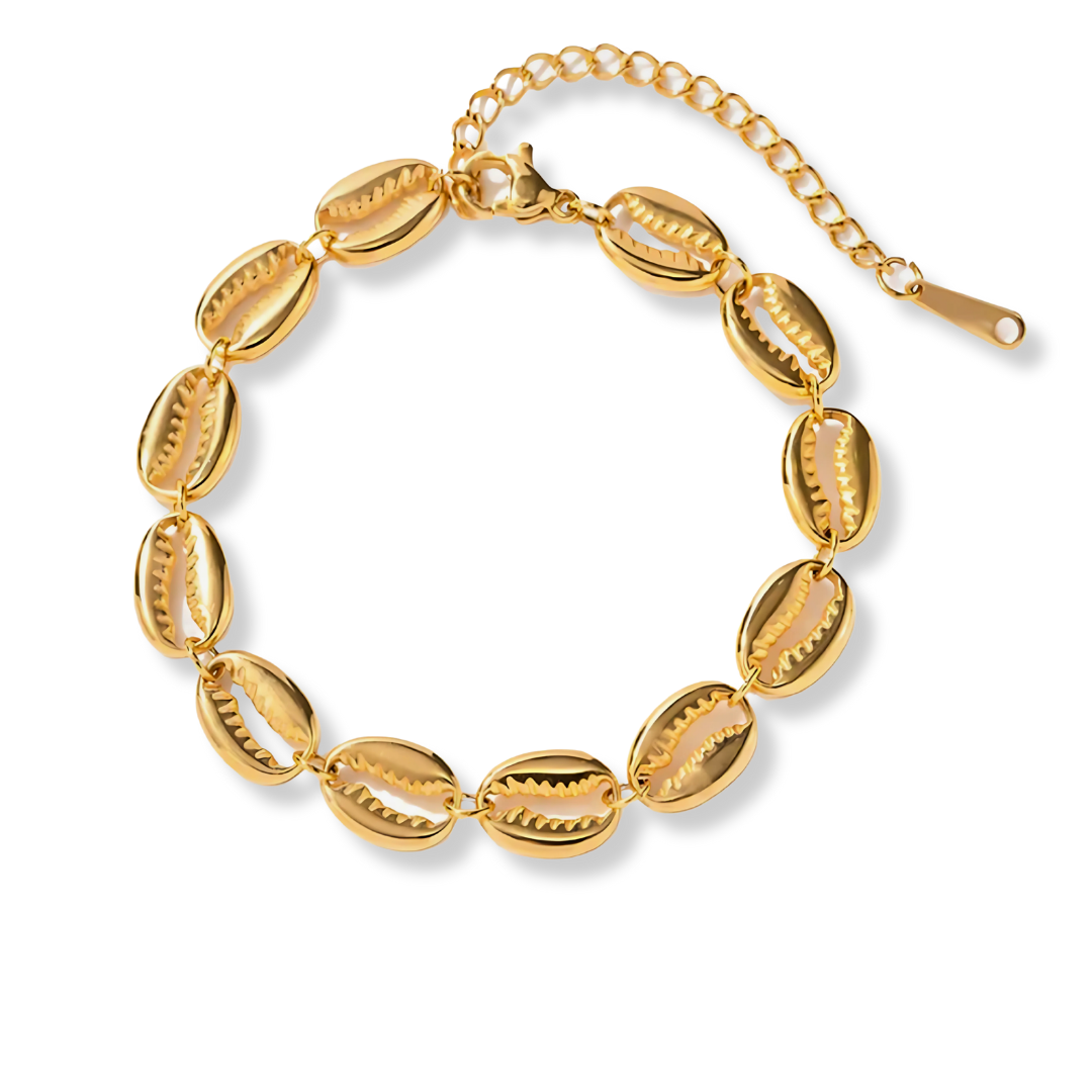 Gouden Strand Schelpen Armband Dames