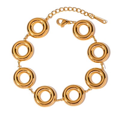 Gouden Statement Cirkel Armband Dames