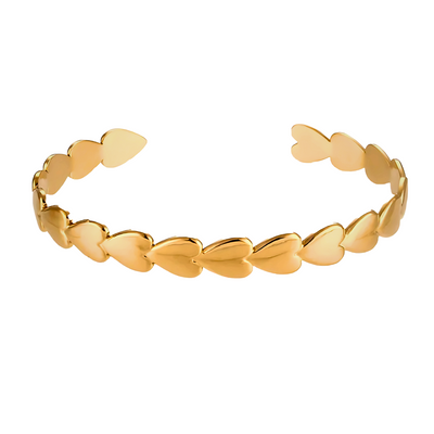 Gouden Open Hart Bangle Armband Dames