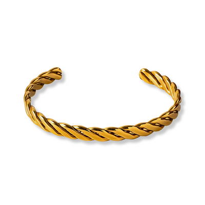 Chique Gedraaide Gouden Manchet Dames