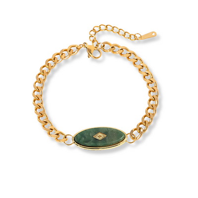 Jade Gouden Schakelarmband Dames