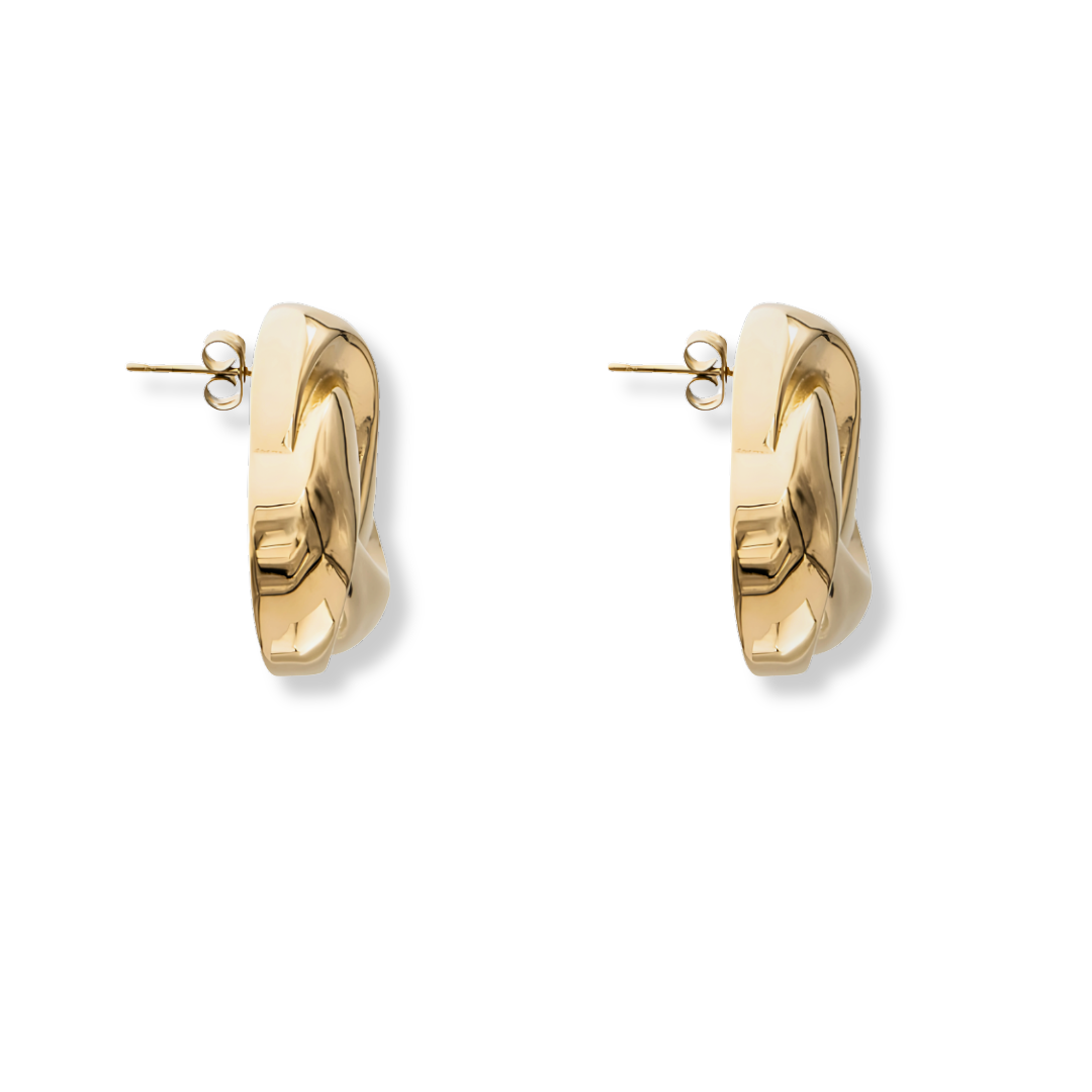 Gouden Schelp Stud Oorbellen Dames