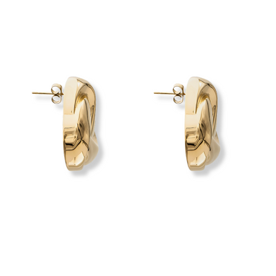 Gouden Schelp Stud Oorbellen Dames