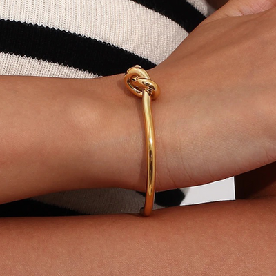 Gouden Knopen Bangle Armband Dames