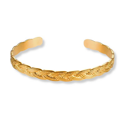 Gouden Vintage Gevlochten Bangle Armband Dames