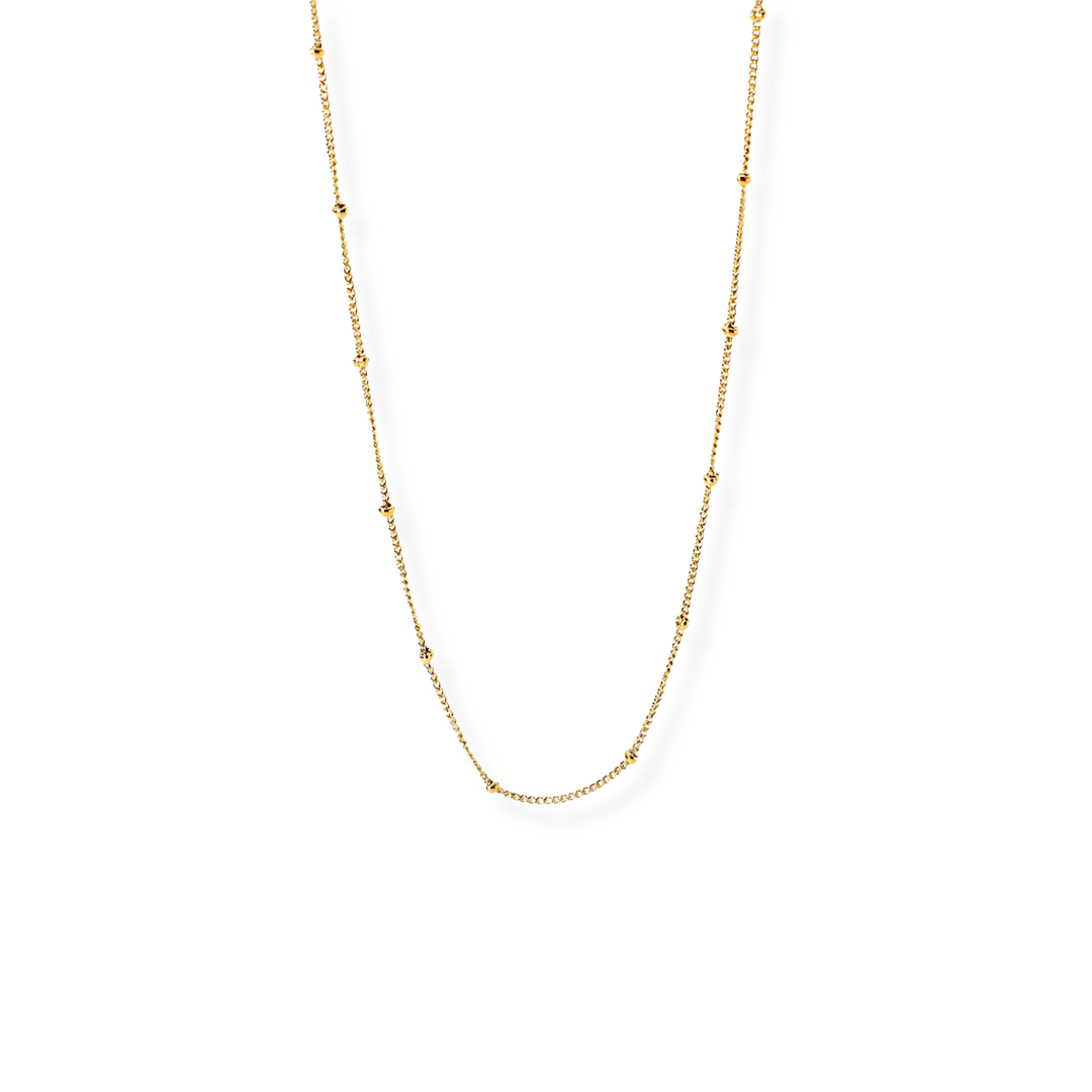 Fijne Gouden Tussenkraal Ketting Dames