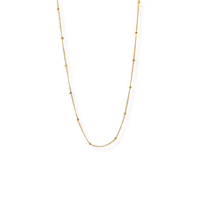 Fijne Gouden Tussenkraal Ketting Dames