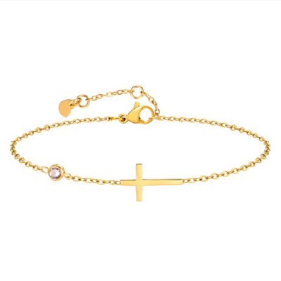 Kruis Geboortesteen Armband
