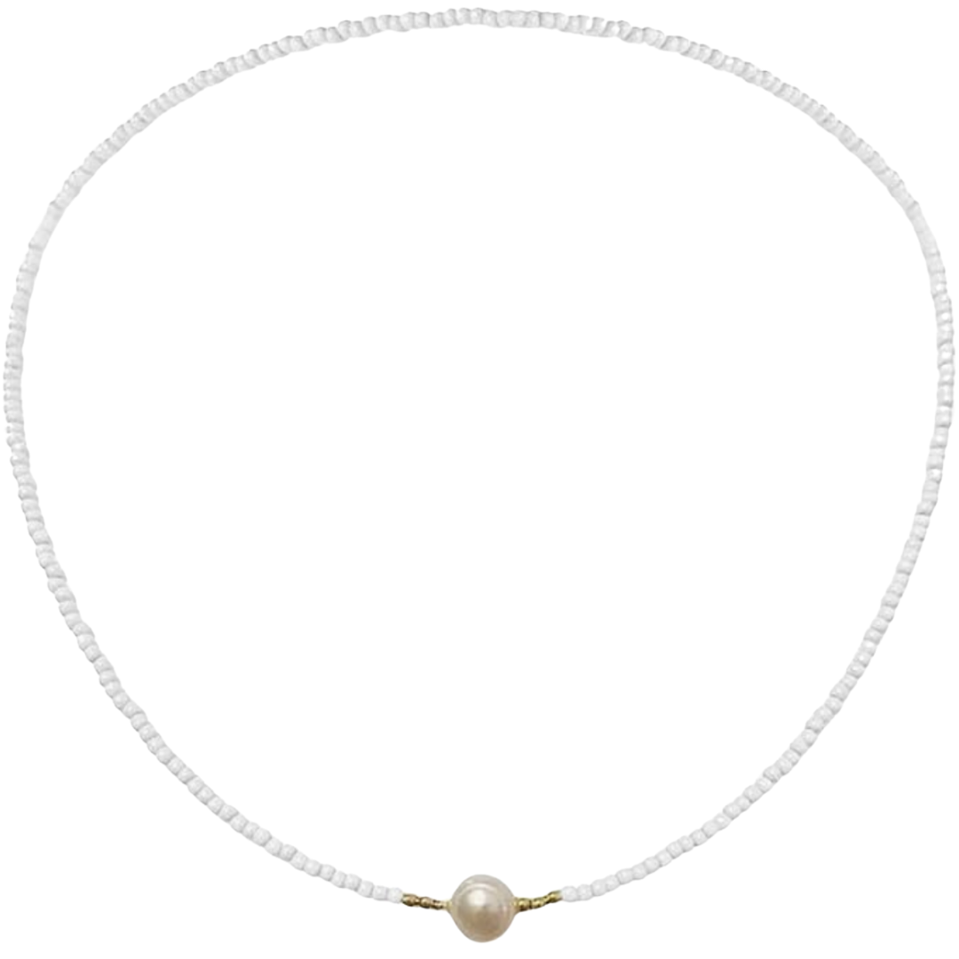 Minimalistische Kralenketting met Parel Dames