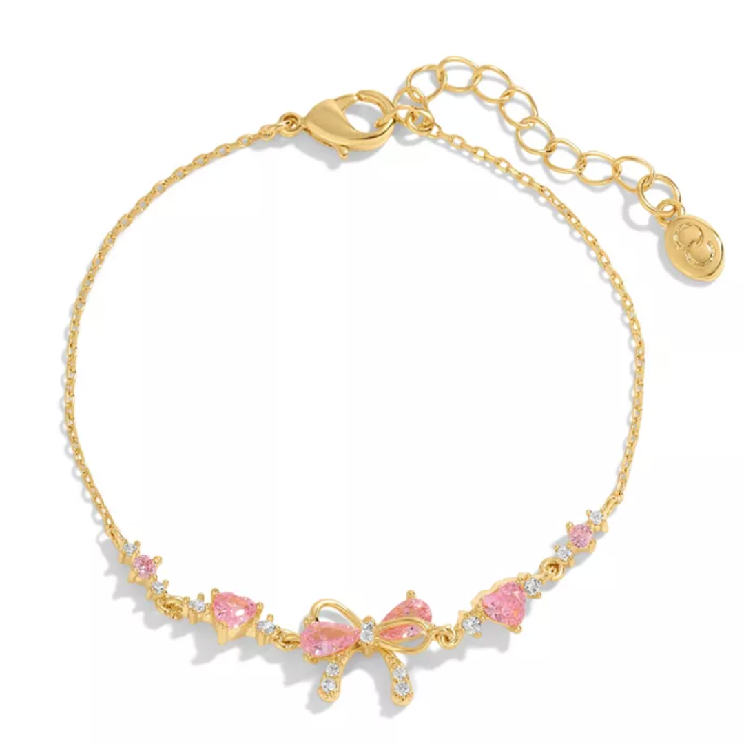 Strik Roze Diamantjes Armband Dames
