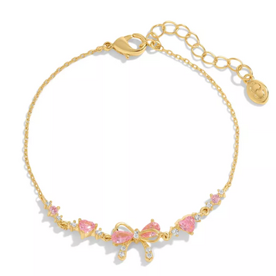 Strik Roze Diamantjes Armband Dames