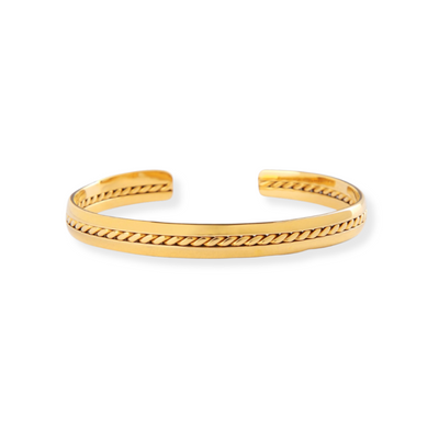 Gevlochten Gouden Cuff Armband Dames