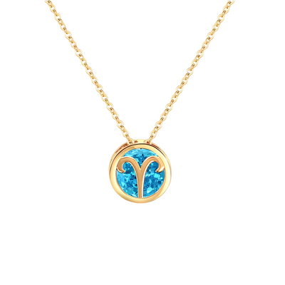 Gouden Sterrenbeeld Geboortesteen Ketting Dames