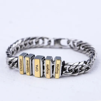 Heren Gepersonaliseerde Cuban Link Namen Armband