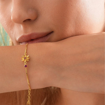 Geboortebloem & Geboortesteen Armband
