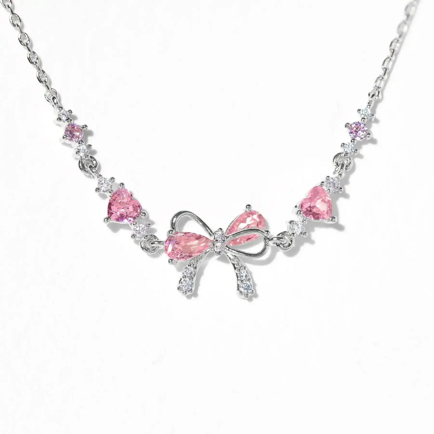 Strik Roze Diamantjes Armband Dames