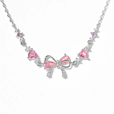 Strik Roze Diamantjes Armband Dames
