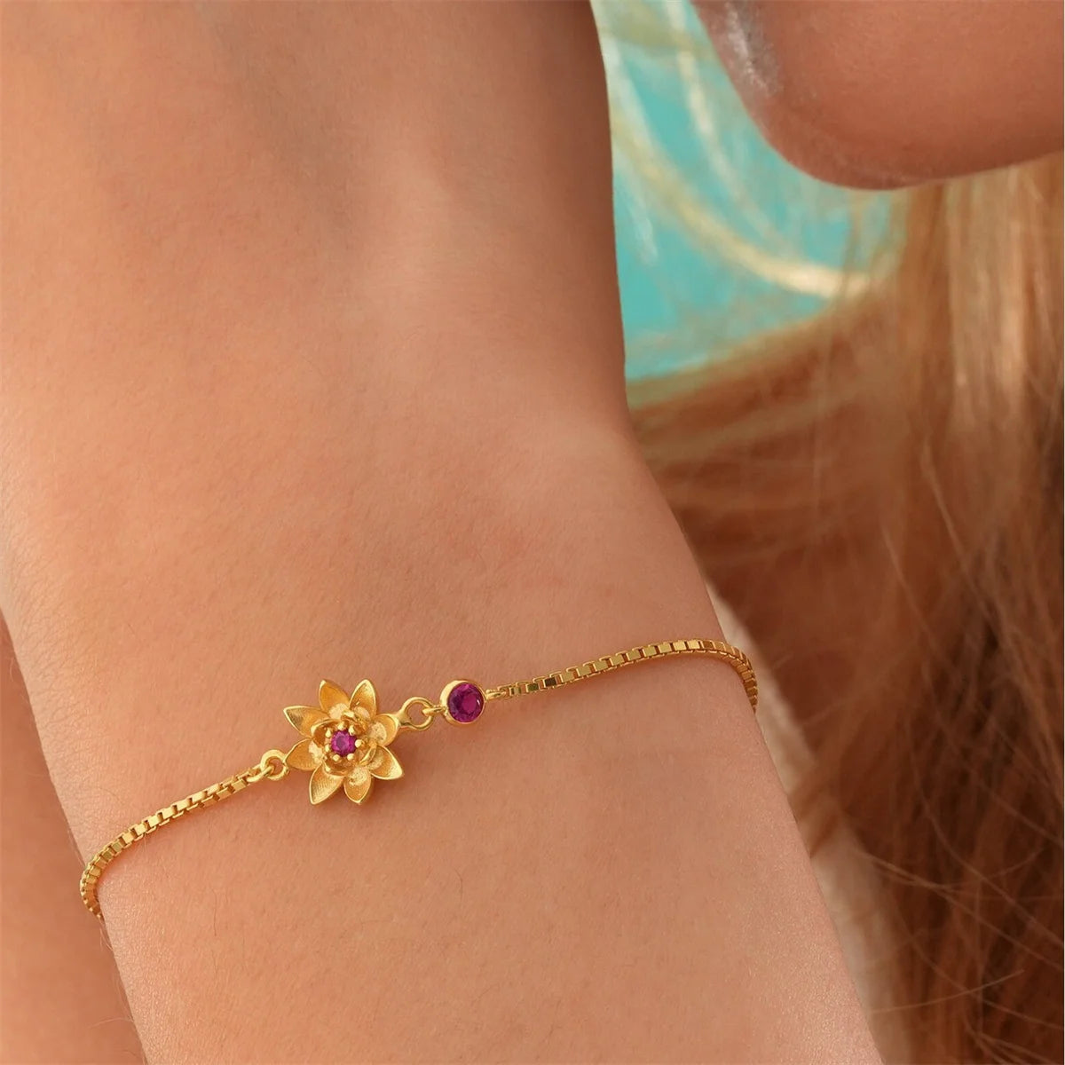 Geboortebloem & Geboortesteen Armband