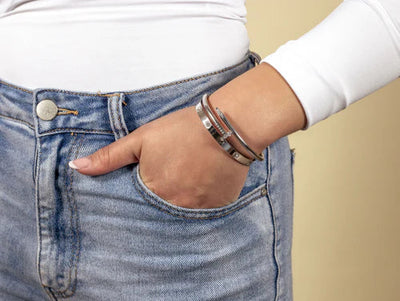 Gouden Bangle Armband met Diamantjes Dames