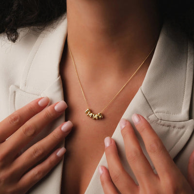 Gepersonaliseerde Bubble Naamketting voor Mama