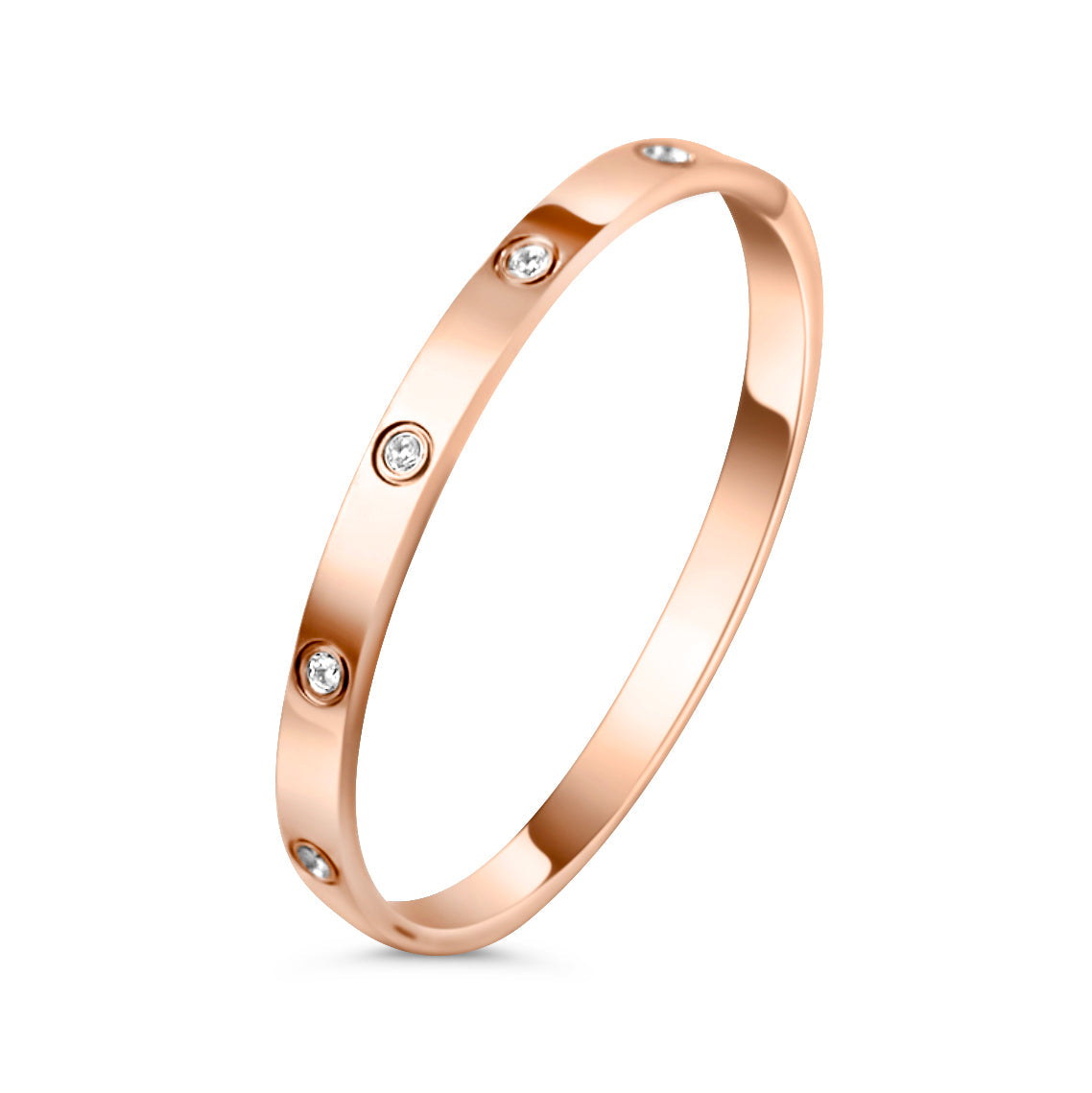 Gouden Bangle Armband met Diamantjes Dames