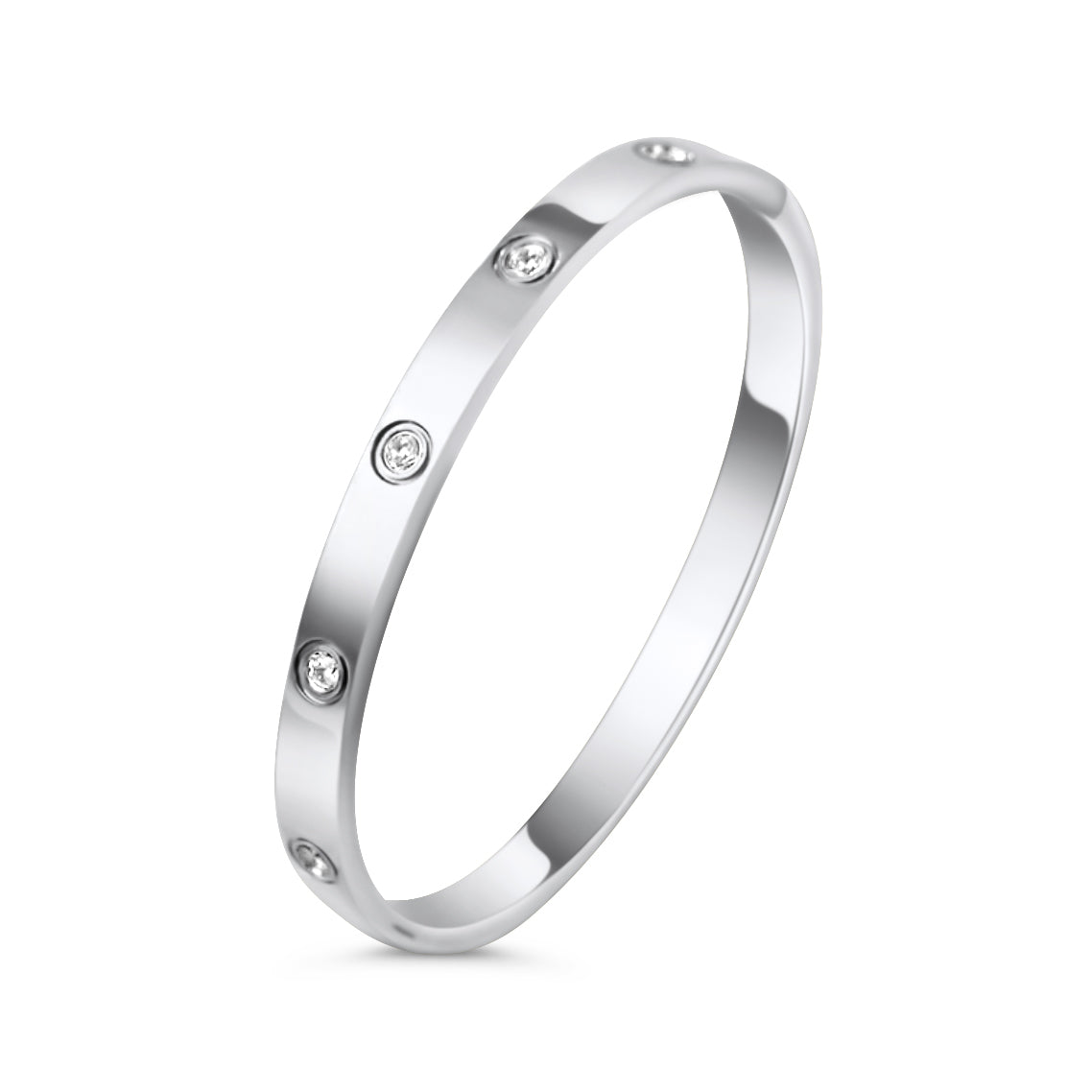 Gouden Bangle Armband met Diamantjes Dames