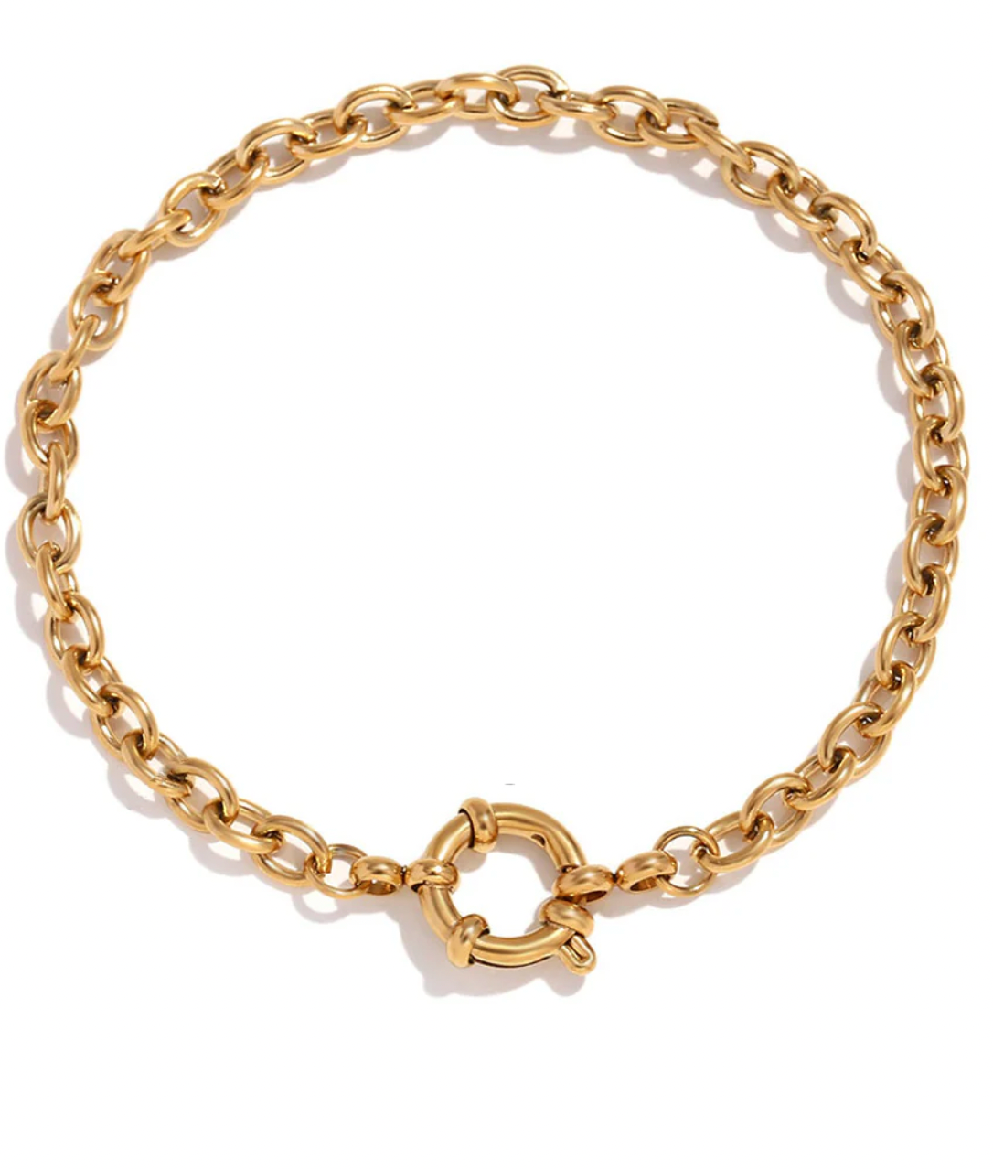 Gouden Chunky Schakelarmband Dames