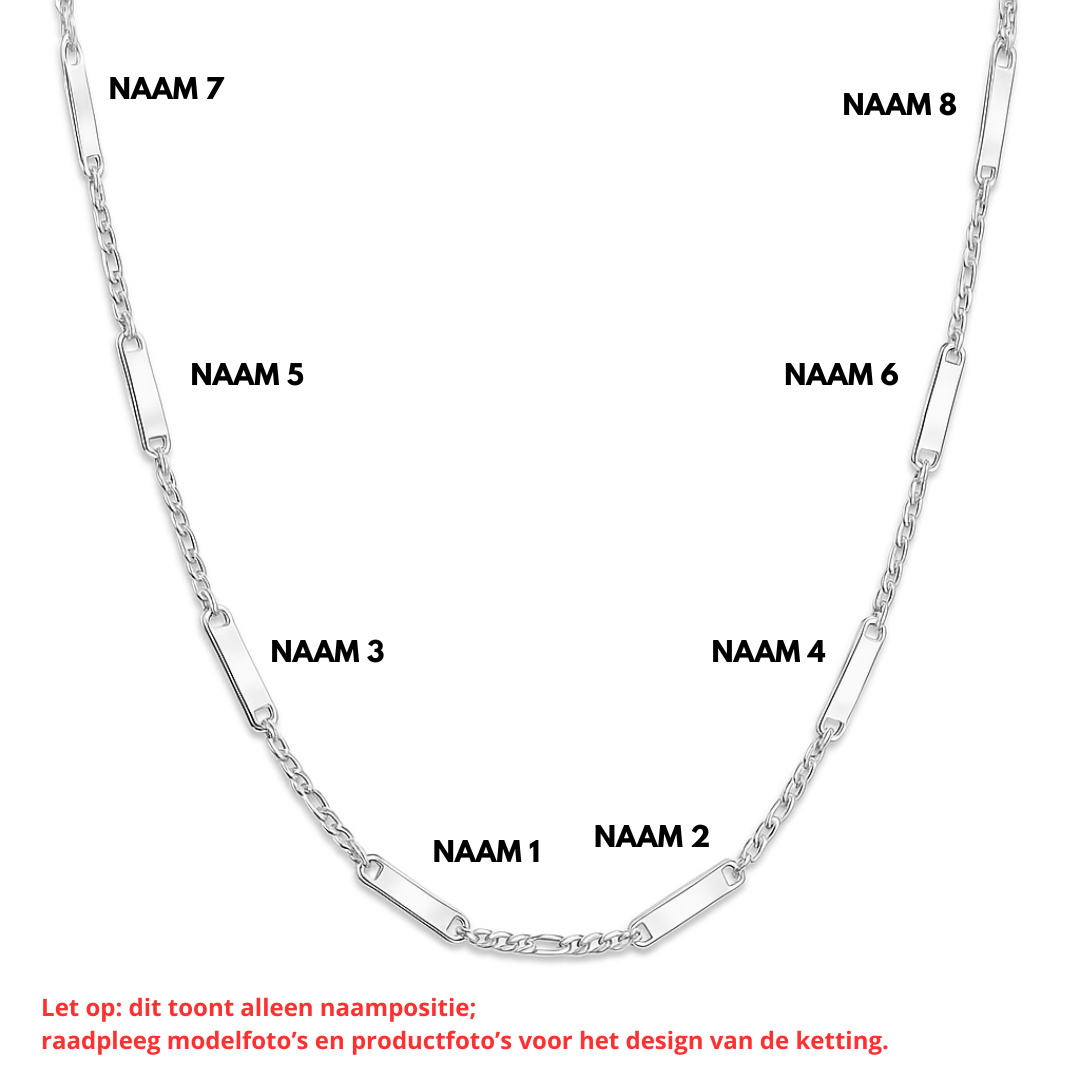 Heren Gegraveerde Naamketting