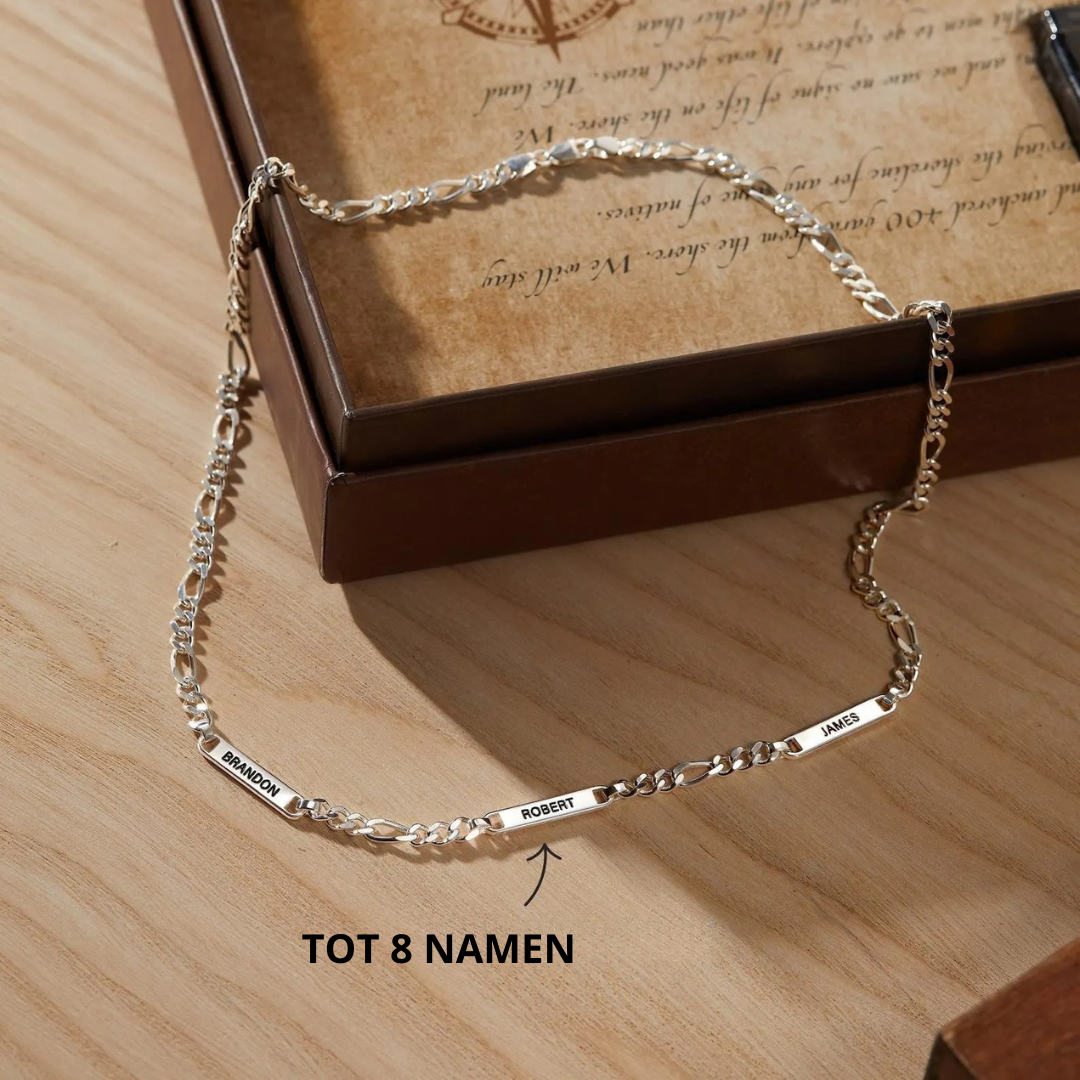 Heren Gegraveerde Naamketting