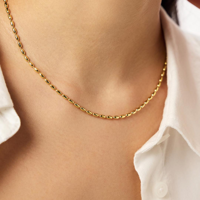 Ovale Kralen Ketting Dames