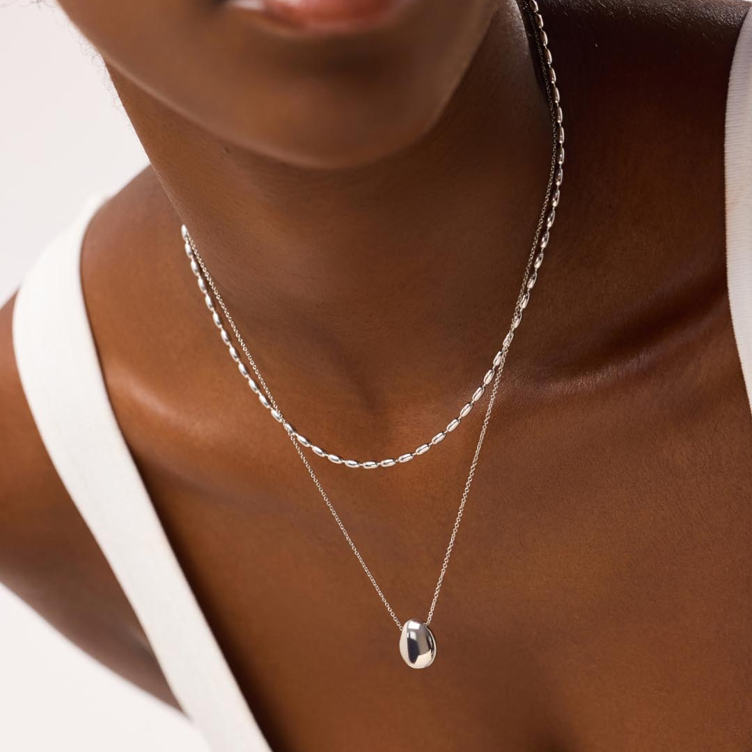 Ovale Kralen Ketting Dames