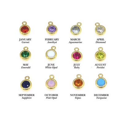Geboortebloem & -steen Naam Ketting Dames