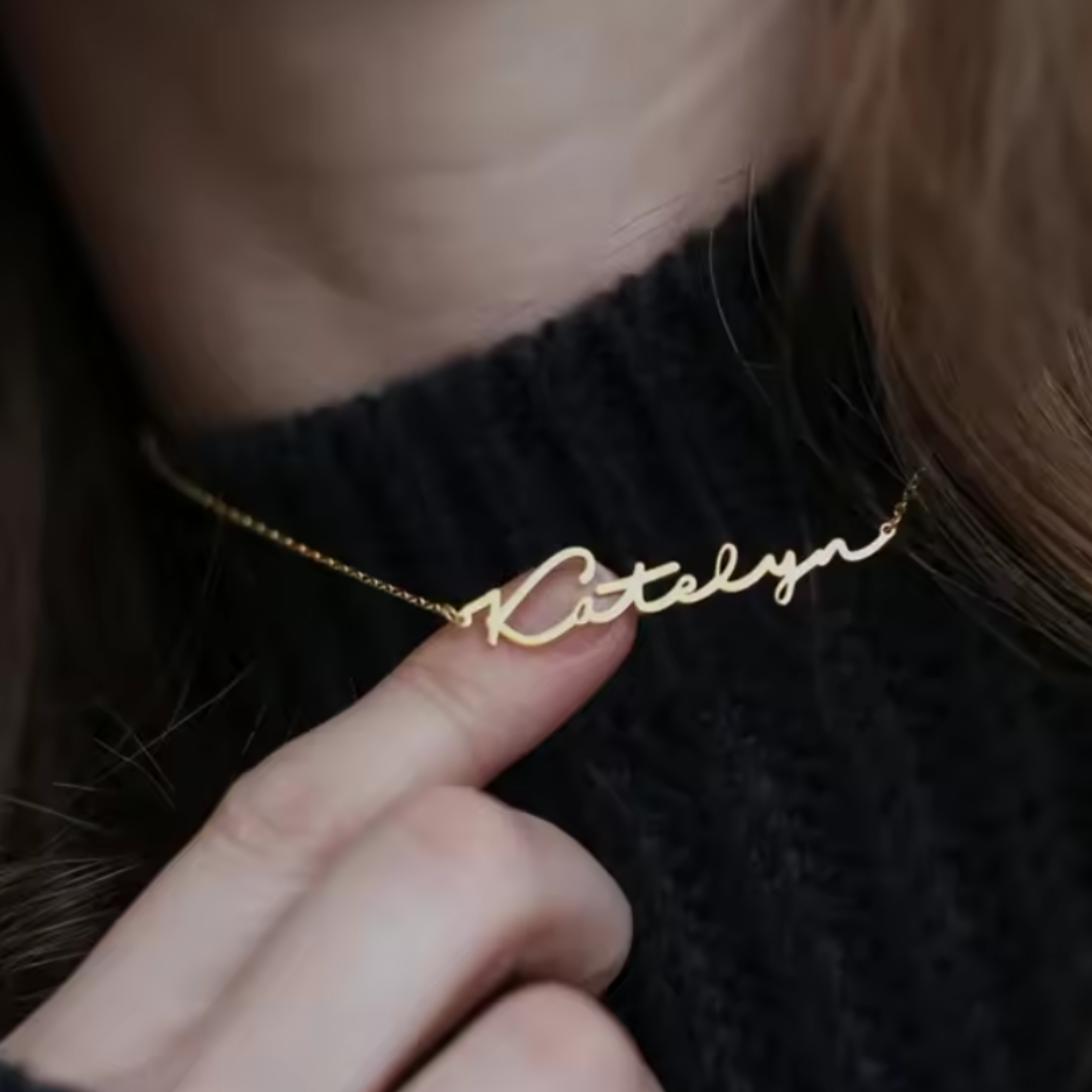 Dames Naamketting Gepersonaliseerd Verguld
