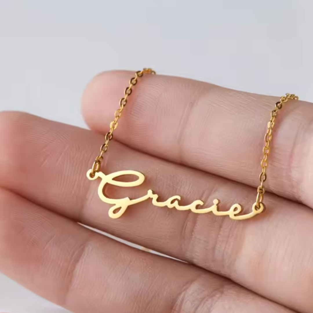 Dames Naamketting Gepersonaliseerd Verguld