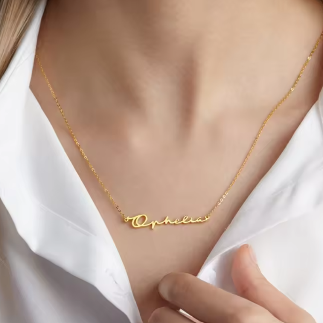 Dames Naamketting Gepersonaliseerd Verguld