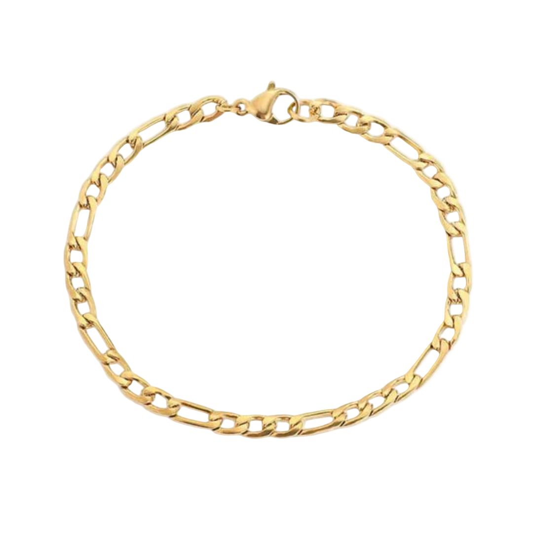 Figaro Schakel Armband met Luxe Vlechtwerk