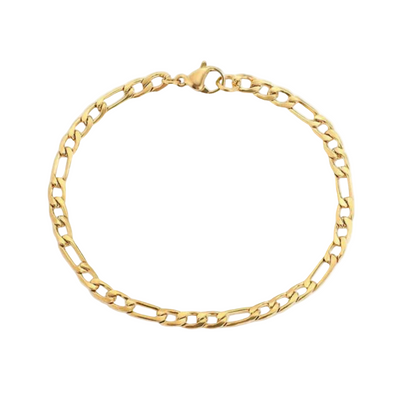 Figaro Schakel Armband met Luxe Vlechtwerk