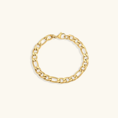 Figaro Schakel Armband met Luxe Vlechtwerk