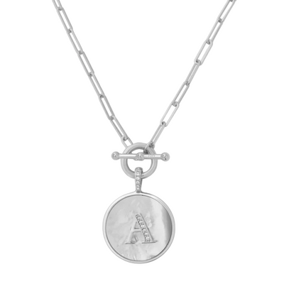 Dames Parelmoer Initiaal Ketting