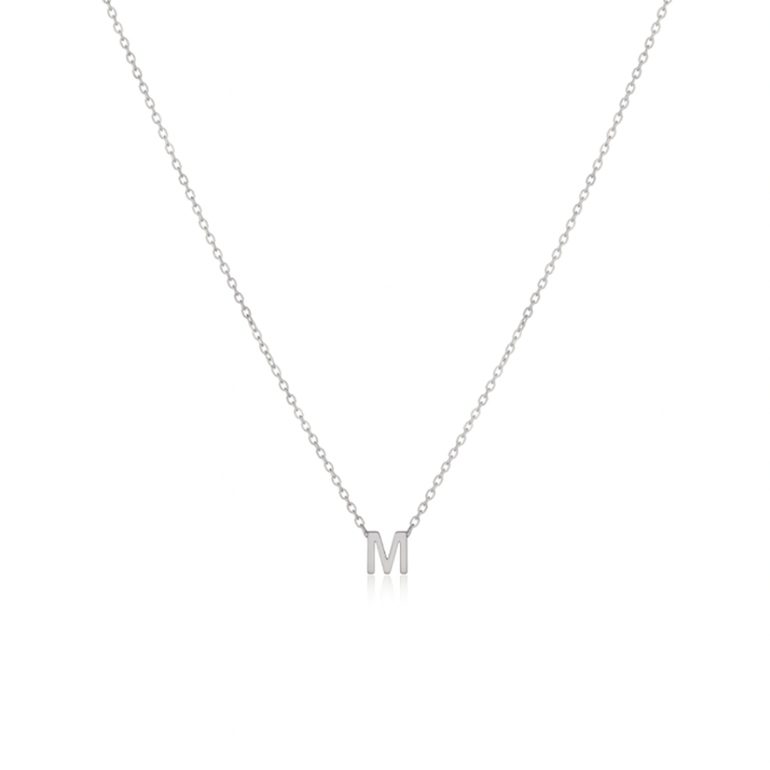 Dames Sterling Zilveren Gepersonaliseerde Initiaal Ketting