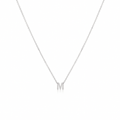 Dames Sterling Zilveren Gepersonaliseerde Initiaal Ketting