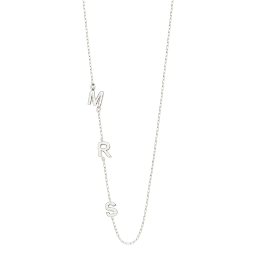 Dames Ketting Met Initiaal Zijwaarts