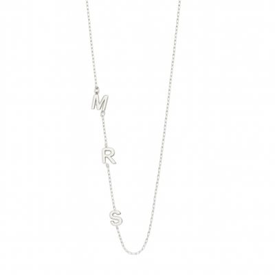 Dames Ketting Met Initiaal Zijwaarts