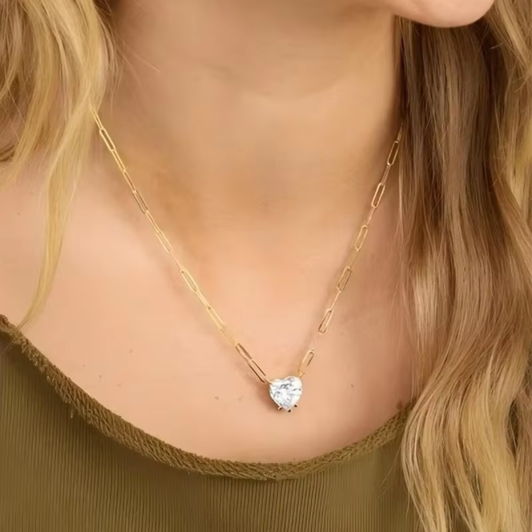 Ketting Dames Hartvormige Hanger Hypoallergeen