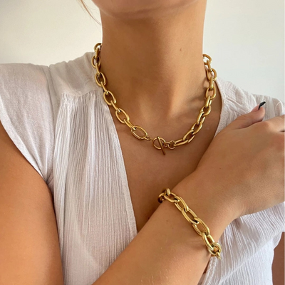 Chunky Schakelketting met Sluiting Dames