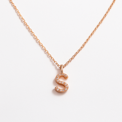 Dames Gepersonaliseerde Diamantjes Initiaal Ketting